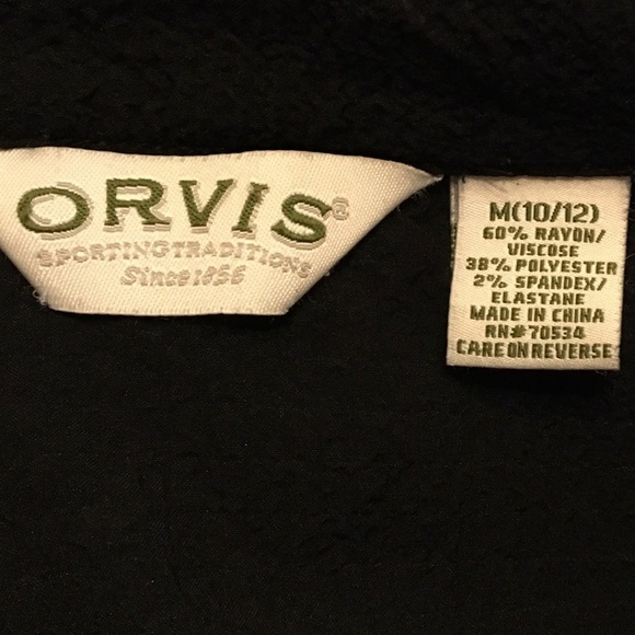 Orvis black button up shirt‎ jacket size medium - Picture 6 of 6
